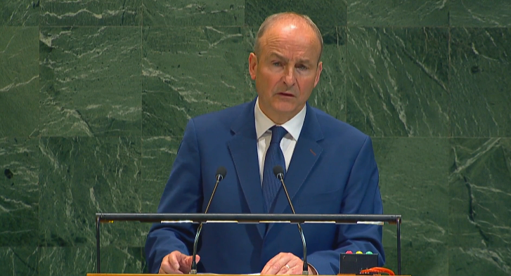 Taoiseach Calls for Urgent Action on Two-State Solution at UN Summit
